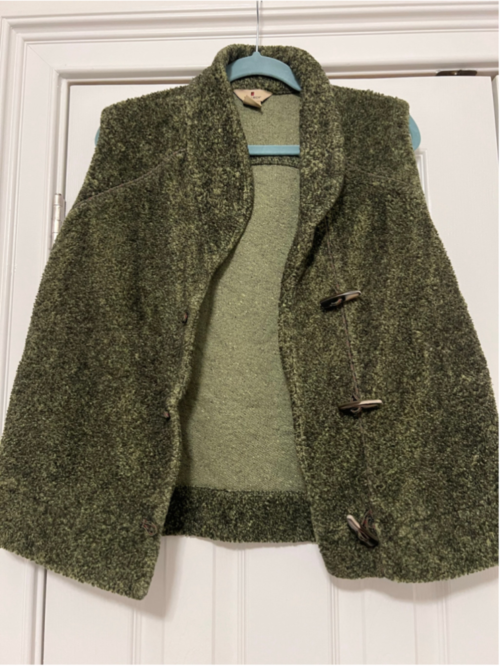 Women's Woolrich Fleece Toggle Vest Green Size L
